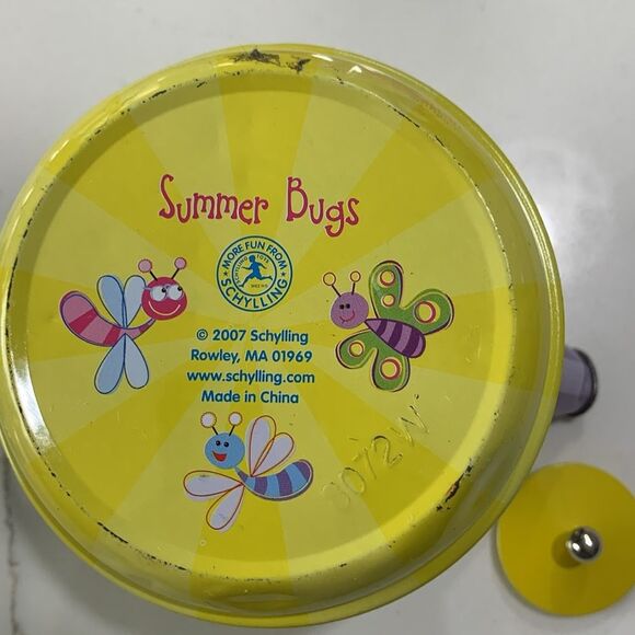 Schylling | Vintage 15 pc Girls Pretend Metal Tea Set Teapot Tray Saucer Cups - Picture 10 of 13